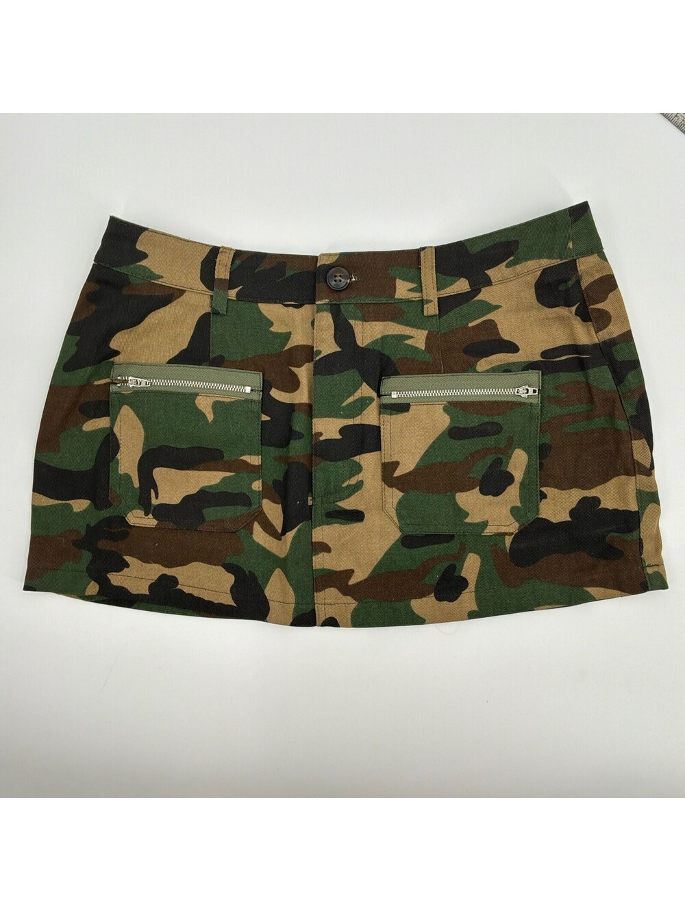 Camo Ultra Mini Skirt Size S Y2K Style